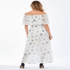 Plus Size Chiffon Off-the-Shoulder Maxi Dress image number null