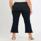 Plus Size Classic Stretch High-Rise Kick-Flare Cropped Jean image number null