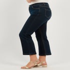 Plus Size Classic Stretch High-Rise Kick-Flare Cropped Jean image number null