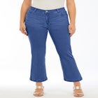 Plus Size Classic Stretch High-Rise Kick-Flare Cropped Jean image number null