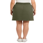 Plus Size Pull-On Drawstring Cargo Skort image number null