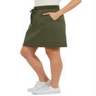 Plus Size Pull-On Drawstring Cargo Skort image number null