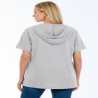 Plus Size Comfort+ Fleece V-Neck Hooded Sweatshirt image number null