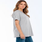 Plus Size Comfort+ Fleece V-Neck Hooded Sweatshirt image number null