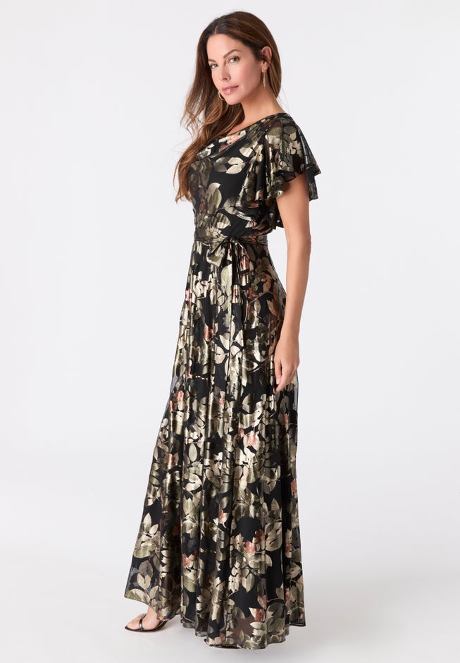 Foil Print Mesh Dress image number 3