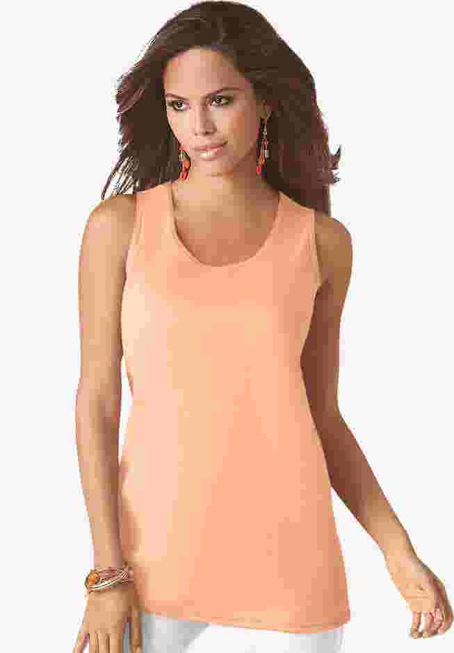 Plus Size Cotton Scoopneck Tank Top image number 0