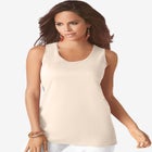 Plus Size Cotton Scoopneck Tank Top image number null