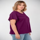 Slub Lace Yoke Tee image number 2