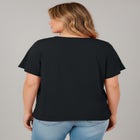 Slub Lace Yoke Tee image number null