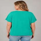 Slub Lace Yoke Tee image number 1