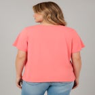 Slub Lace Yoke Tee image number null