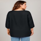 Lace Neckline Peasant Blouse image number 1