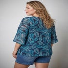 Crochet Trim Caftan Top image number 1