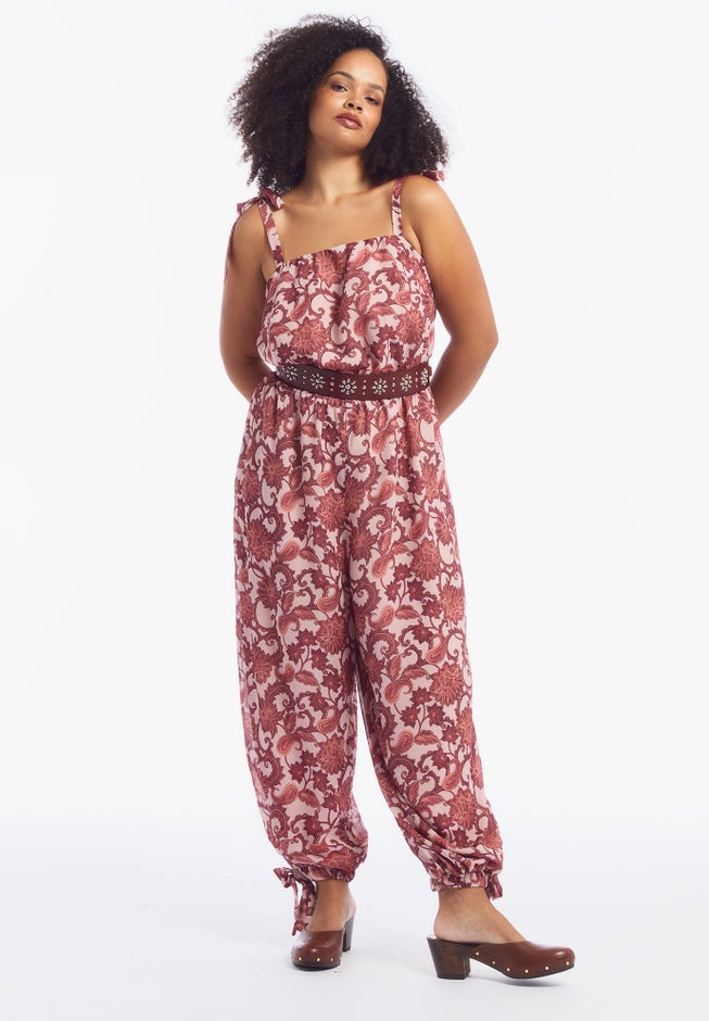 Crinkle Chiffon Jumpsuit image number 1