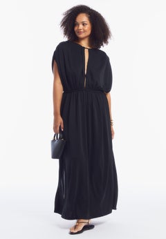 Braid-Trim Maxi Dress