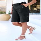Plus Size Cargo Shorts image number null