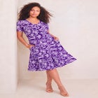 Plus Size Stretch Knit Pocket Swing Dress image number 0