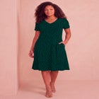 Plus Size Stretch Knit Pocket Swing Dress image number 0