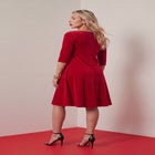 Velour Swing Drape Dress image number 1