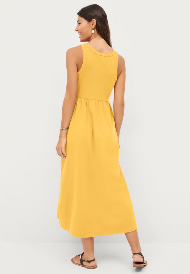 Ribbed Bodice Knit Empire Midi Dress image number 1