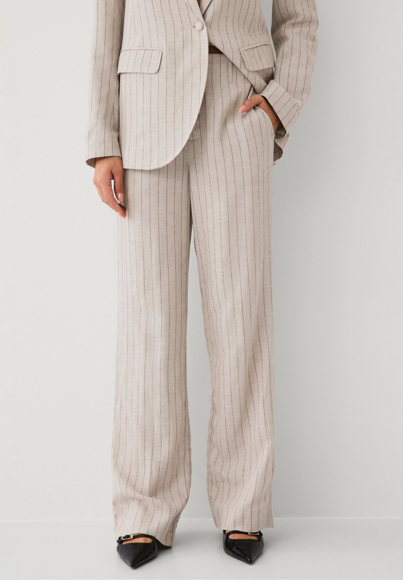 Wide Leg Linen Trouser image number 0