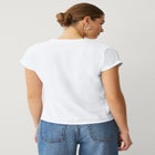 Crew Neck Tee With Rolled Cuffs image number null