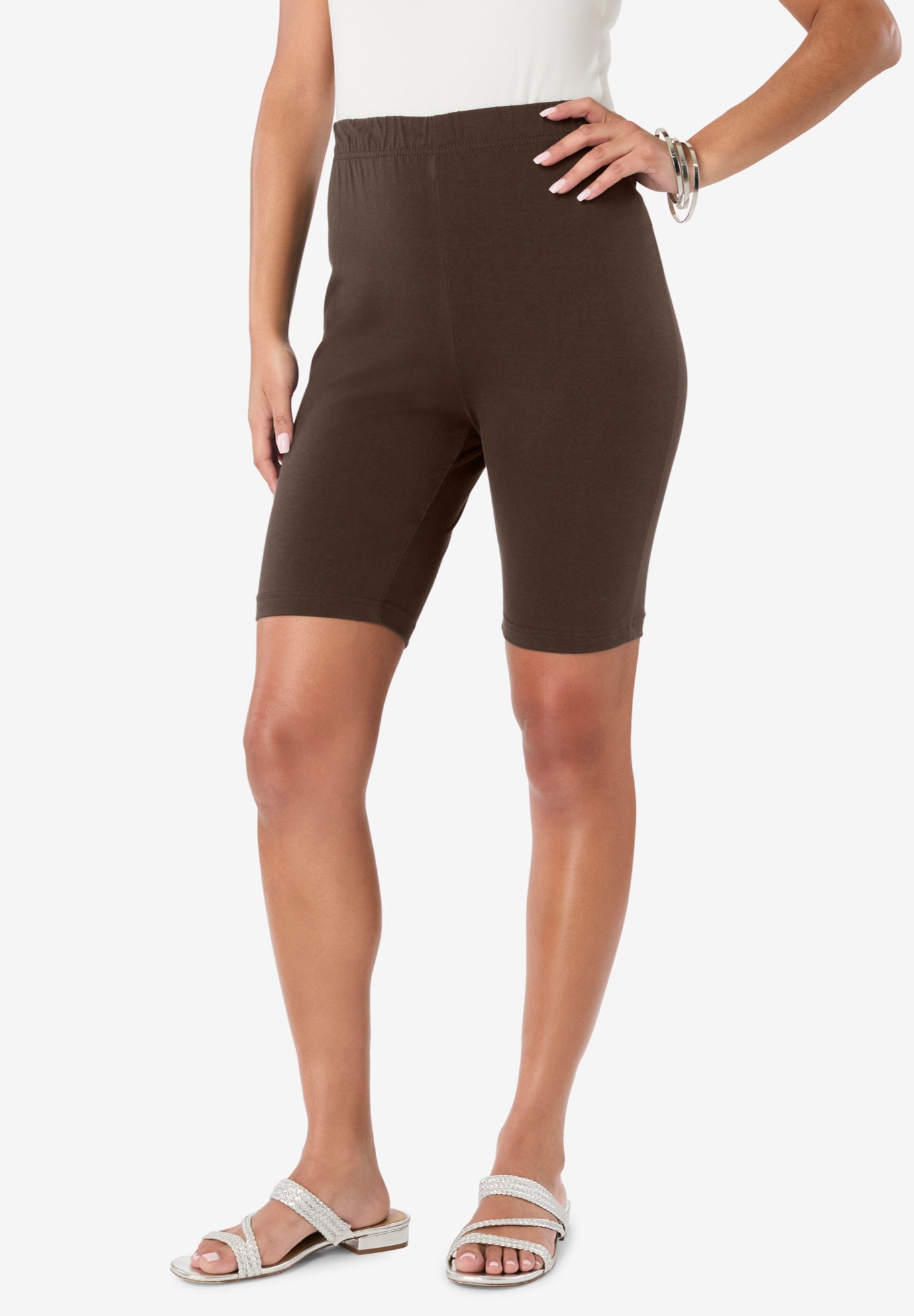 Plus Size Everyday Essential Stretch Bike Shorts image number 0