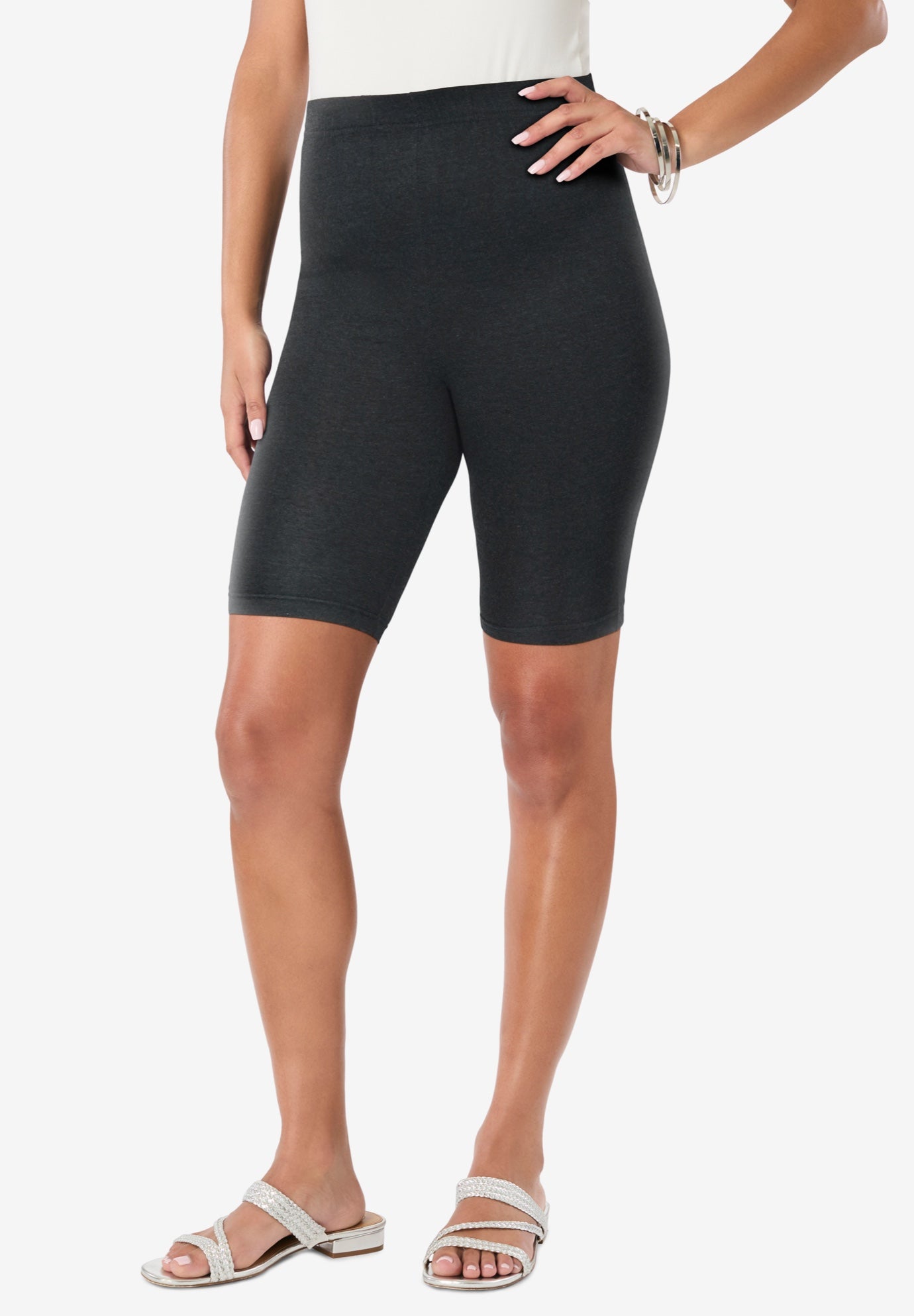 Plus Size Everyday Essential Stretch Bike Shorts image number 0