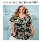 Ultra Drape V Neck Short-Sleeve Swing Tunic image number 1