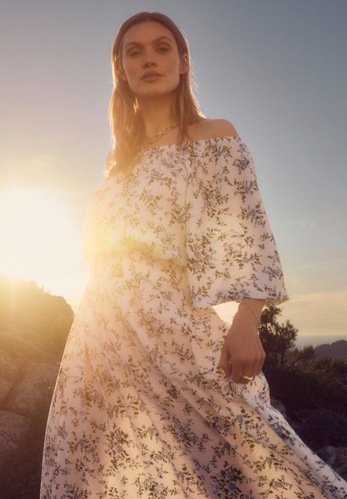 Smocked Waistband Maxi Skirt image number 4