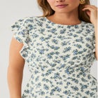 Textured Knit Tie Back Fit & Flare Dress image number null