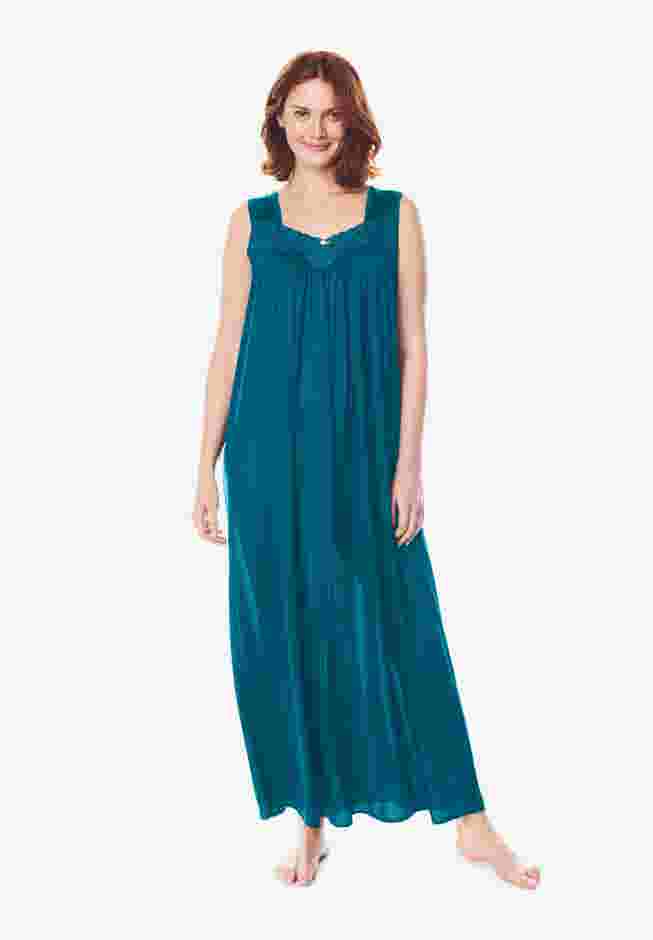 Long Tricot Knit Nightgown image number 0