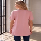 Plus Size V-Neck Smocked Yoke A-Line Tunic image number null