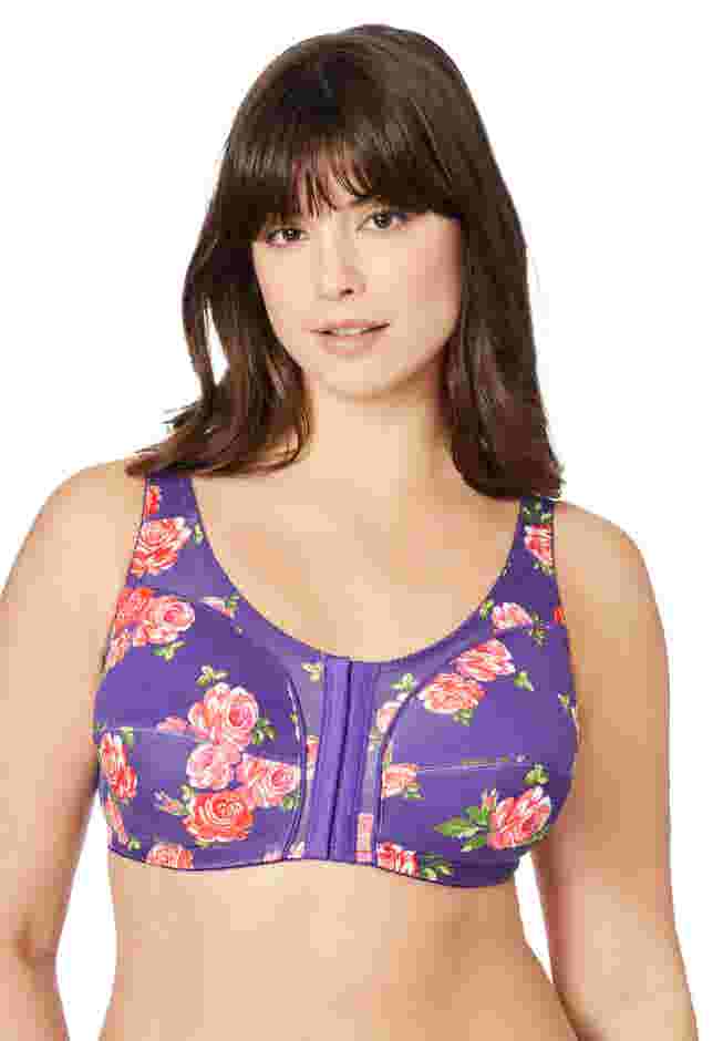 Cotton Front-Close Wireless Bra image number 9