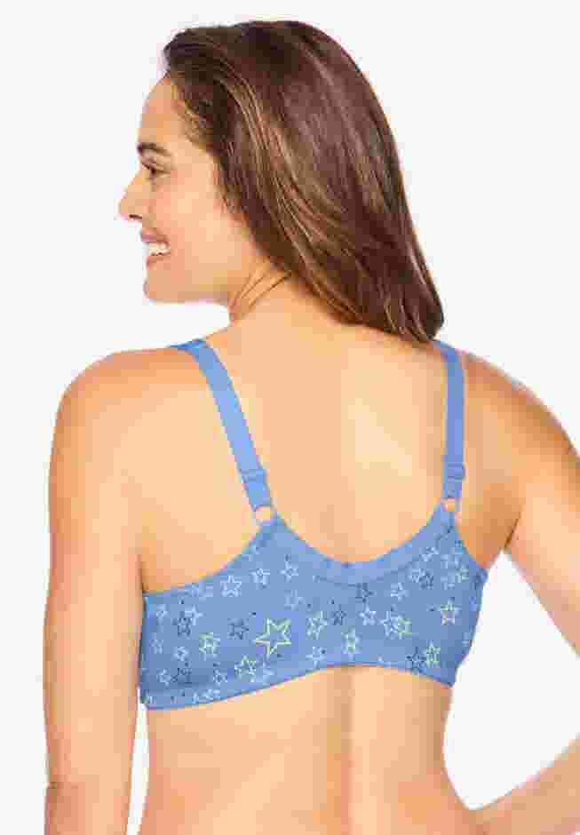 Cotton Front-Close Wireless Bra image number 1