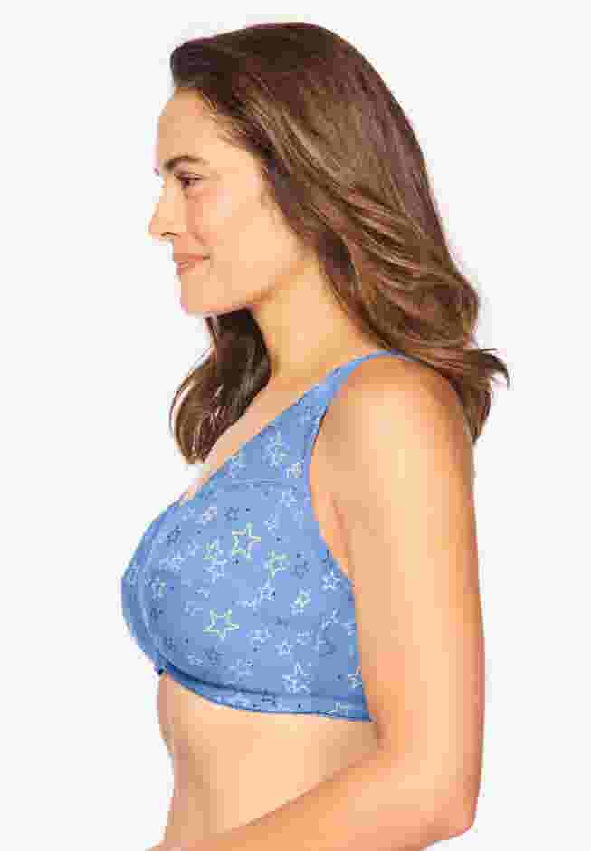 Cotton Front-Close Wireless Bra image number 2