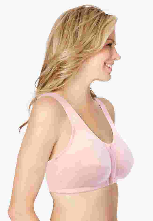 Cotton Front-Close Wireless Bra image number 2