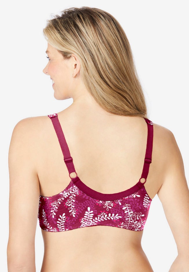 Cotton Front-Close Wireless Bra image number 1
