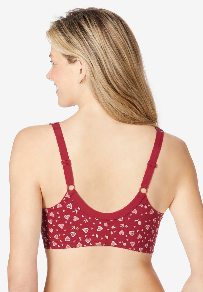 Cotton Front-Close Wireless Bra image number 1