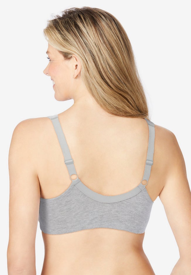 Cotton Front-Close Wireless Bra image number 1