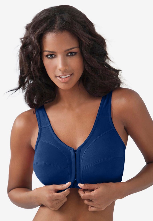Cotton Front-Close Wireless Bra image number 7