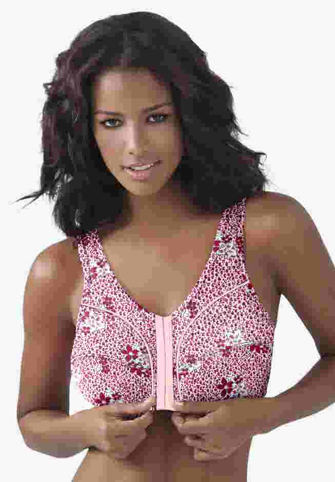 Cotton Front-Close Wireless Bra image number 4