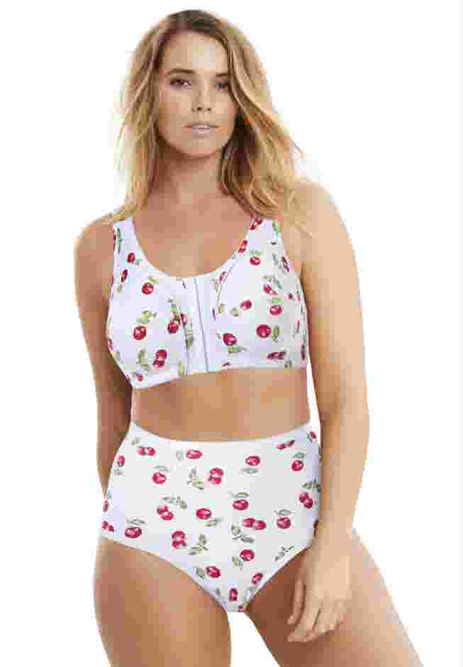 Cotton Front-Close Wireless Bra image number 5