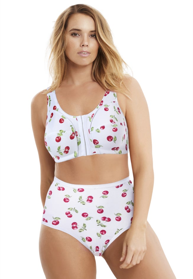 Cotton Front-Close Wireless Bra image number 5