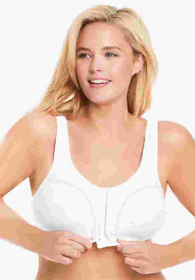 Cotton Front-Close Wireless Bra image number 0