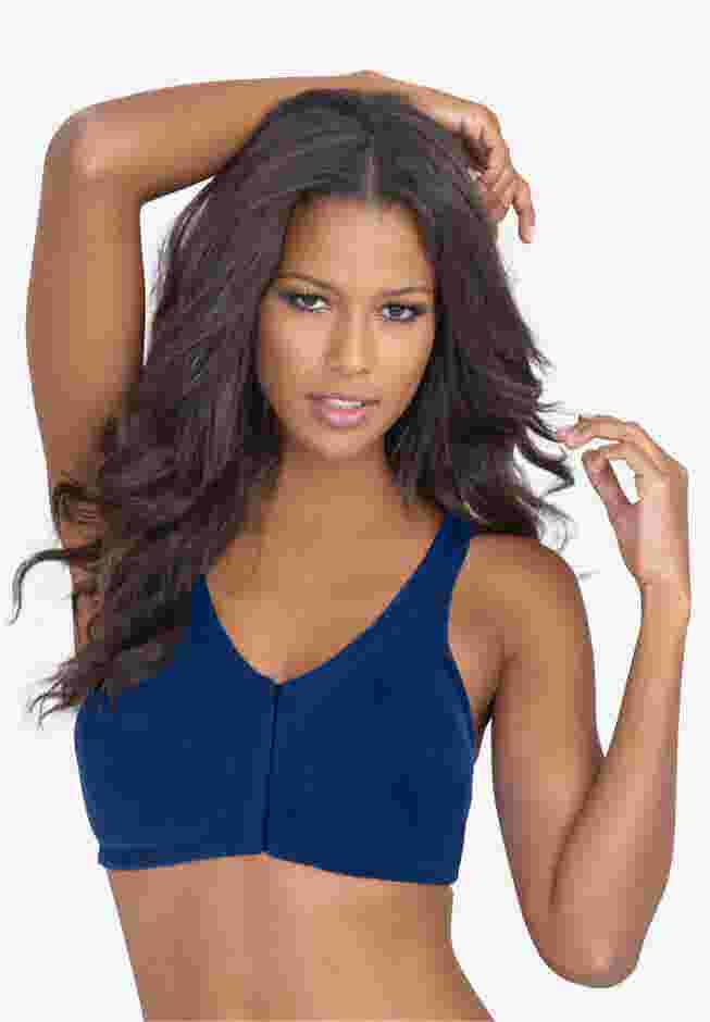 Cotton Front-Close Wireless Bra image number 0