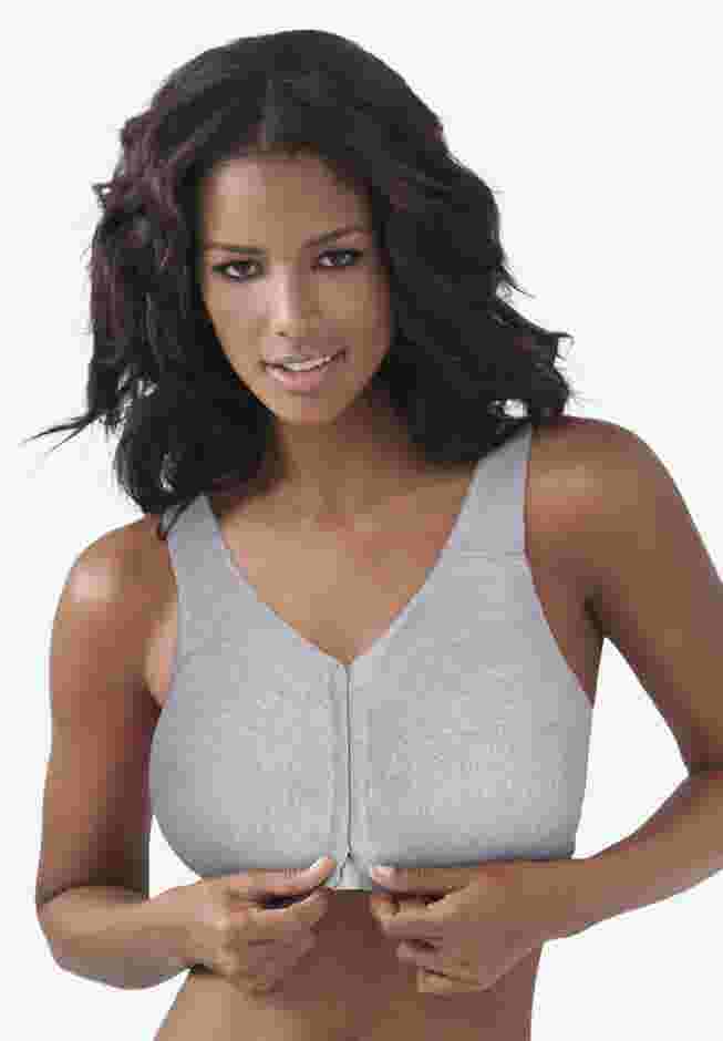 Cotton Front-Close Wireless Bra image number 0