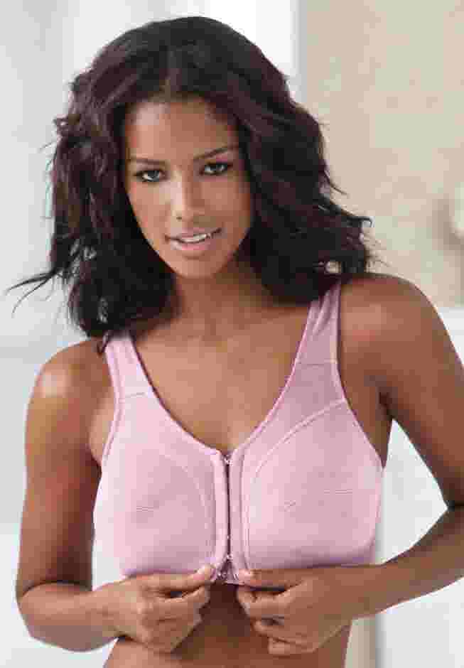 Cotton Front-Close Wireless Bra image number 0