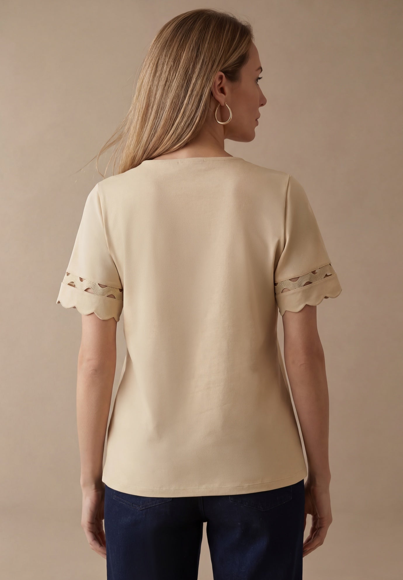Scallop Trim Tee image number 1