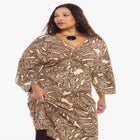 Fringe-Trim Surplice Maxi Dress image number null